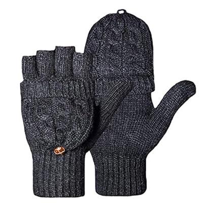 Best Deal for Women Men Fingerless Gloves Knitted Texting Mittens