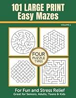 Algopix Similar Product 6 - 101 Large Print Easy Mazes for Fun and