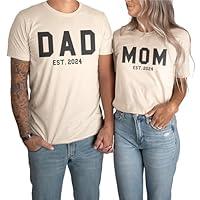 Algopix Similar Product 20 - Varsity Mom And Dad Est Shirts New Mom