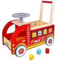 Algopix Similar Product 5 - Pidoko Kids Ride On Fire Truck  Wooden