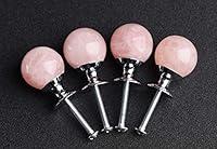 Algopix Similar Product 15 - AMOYSTONE 4 Pcs Rose Quartz Small Pulls
