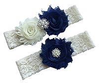 Algopix Similar Product 3 - Daddasprincess Wedding Garter Ivory