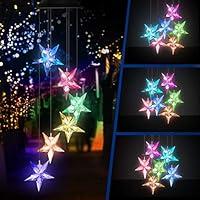 Algopix Similar Product 10 - Color Changing Wind Chime Blue Star LED
