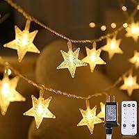 Algopix Similar Product 8 - Star String Lights Plug in  33 ft 100