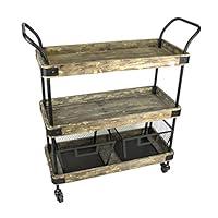 Algopix Similar Product 6 - Benzara Industrial Style 3 Tiered Bar