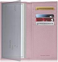 Algopix Similar Product 11 - Genuine Leather Checkbook Cover For