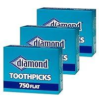 Algopix Similar Product 20 - Diamond Flat Toothpicks 750ct, 3 Pack