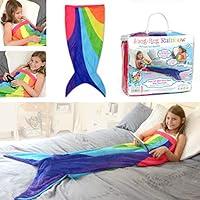 Algopix Similar Product 19 - Snug Rug Rainbow Mermaid Tail Super