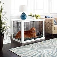 Algopix Similar Product 8 - Merry Products White Wooden Pet Kennel