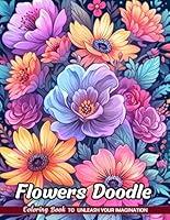 Algopix Similar Product 20 - Flowers Doodle Coloring Book Floral