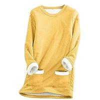 Algopix Similar Product 15 - Binmer Womens Sherpa Lined Sweatshirts