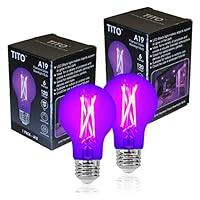 Algopix Similar Product 17 - TITO 2 Pack A19 E26 Filament LED Black