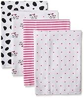 Algopix Similar Product 2 - Gerber Baby Girls 4 Pack Print Flannel