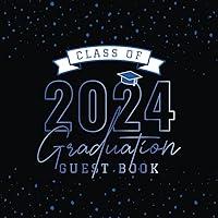 Algopix Similar Product 3 - Class Of 2024 Graduation Guest Book