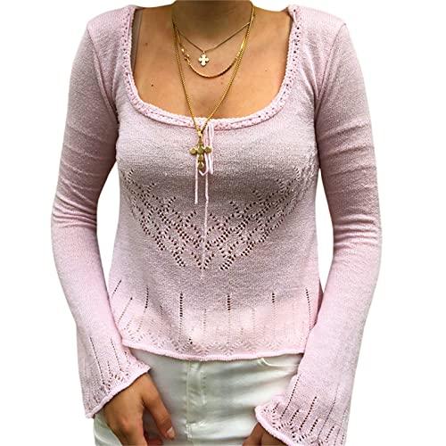  Fairy Grunge Shirts for Women Y2K Tops Long Sleeve