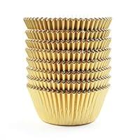 Algopix Similar Product 7 - Eoonfirst Gold Foil Cupcake Case Liners