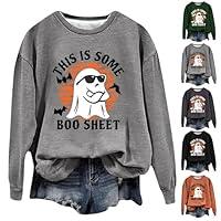 Algopix Similar Product 11 - Halloween Sweatshirts for Women Ghost