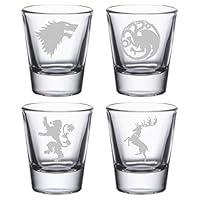 Algopix Similar Product 11 - Game of Thrones - Etched Shot Glasses
