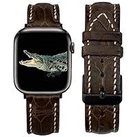 Algopix Similar Product 1 - Dark Brown Alligator Watch Strap