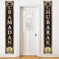 Algopix Similar Product 10 - Ramadan Mubarak Banner Eid Mubarak Door