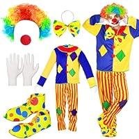 Algopix Similar Product 4 - JYakeji 7 Pcs Halloween Clown Costume