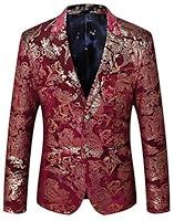 Algopix Similar Product 7 - WULFUL Mens Luxury Casual Dress Floral