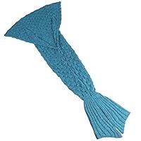 Algopix Similar Product 7 - Feiuruhf Knitted Mermaid Tail Blanket