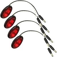 Algopix Similar Product 6 - 4 PACK Red Mini Oval LED Lights For