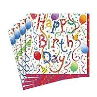 Algopix Similar Product 20 - Caspari Happy Birthday Paper Luncheon