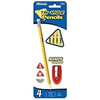 Algopix Similar Product 11 - BAZIC 4 2 Triangle Yellow Pencil w