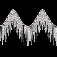 Algopix Similar Product 17 - Rhinestone Fringe Rhinestone Trim