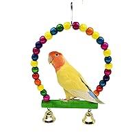 Algopix Similar Product 14 - Bird Colorful SwingWooden Budgie Toys