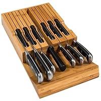 Algopix Similar Product 17 - InDrawer Bamboo Knife Block Holds 12
