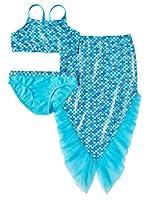 Algopix Similar Product 17 - Girls Splendor Blue Mermaid Bikini
