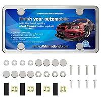 Algopix Similar Product 19 - Stainless Steel License Plate Frame Kit