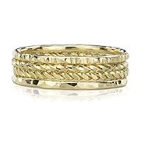 Algopix Similar Product 4 - Artisan Stacking Rings Hammered 14K
