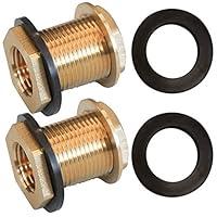 Algopix Similar Product 2 - Hourleey Solid Brass Bulkhead Fitting