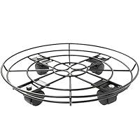 Algopix Similar Product 12 - Sunnydaze Rolling Metal Plant Stand