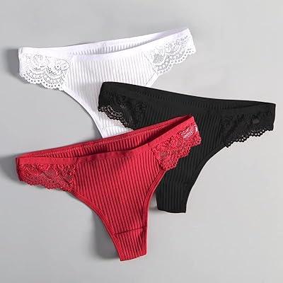 Women's Sexy Lace Low Waist Thongs Panties Intimate G-String Briefs  Underwear