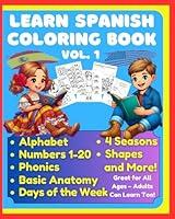 Algopix Similar Product 19 - Learn Spanish Coloring Book Alphabet