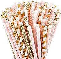 Algopix Similar Product 9 - ALINK Biodegradable Paper Straws 100