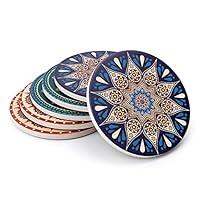 Algopix Similar Product 14 - Drink Coasters with Thin Cork Bottom 