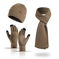 Algopix Similar Product 7 - Womens Mens 3 in 1 Hat Scarf Glove