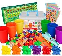 Algopix Similar Product 17 - NEOROD Rainbow Counting Bears with