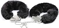 Algopix Similar Product 8 - Stainless Steel Black Fluffy Handcuffs