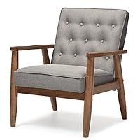 Algopix Similar Product 4 - Baxton Studio BBT8013Grey Chair