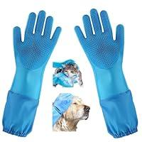 Algopix Similar Product 4 - Dog Washing Gloves Pet Grooming Gloves