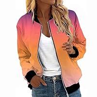 Algopix Similar Product 15 - Womens Fashion Bomber Jackets Crewneck