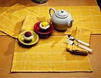 Algopix Similar Product 17 - IHF Burlap Check Yellow Design Table
