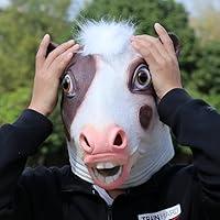 Algopix Similar Product 5 - Halloween Mask Cow Costume Animal Mask